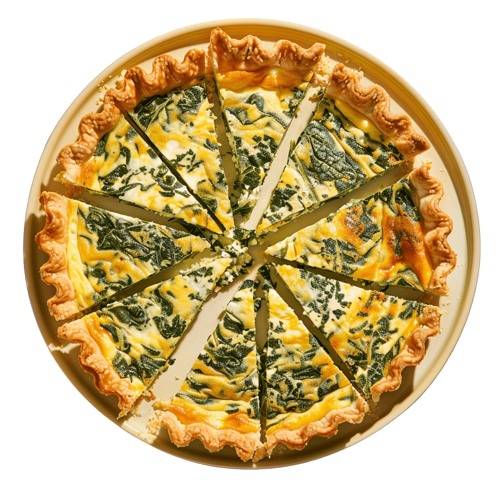 partyservice berlin - Quiche gefüllt mit Spinat und Fetakäse