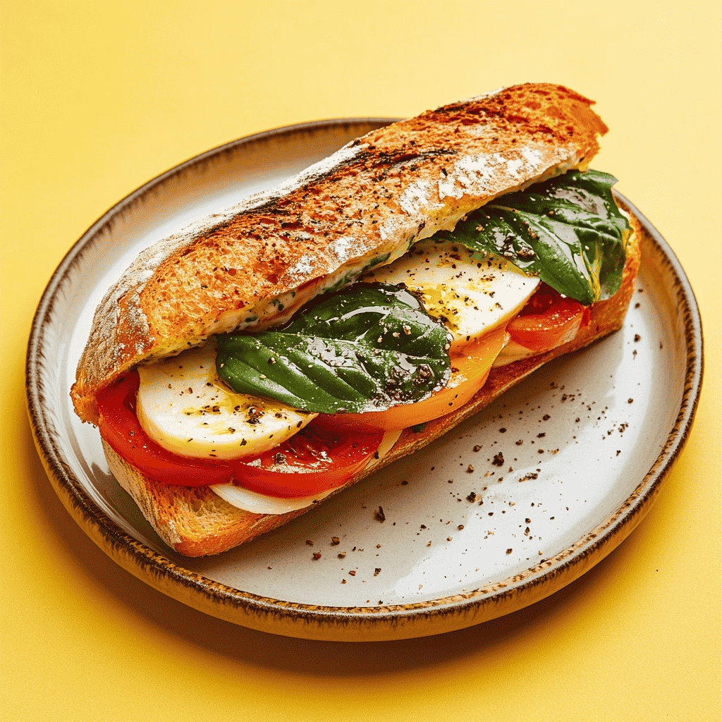 Filmcatering Berlin - Ciabatta Sandwich gefuellt mit Caprese fuer eine gute Versorgung am Filmset und eine glueckliche Crew