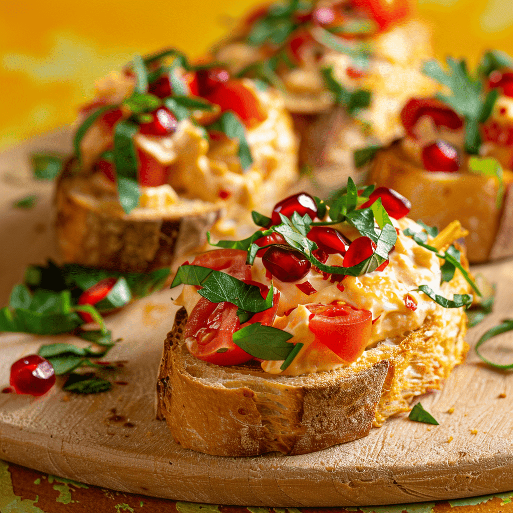 Kreative Fingerfood-Häppchen mit frischen Kräutern, Tomaten und Käse – serviert beim Flying Buffet für Business Events in Berlin